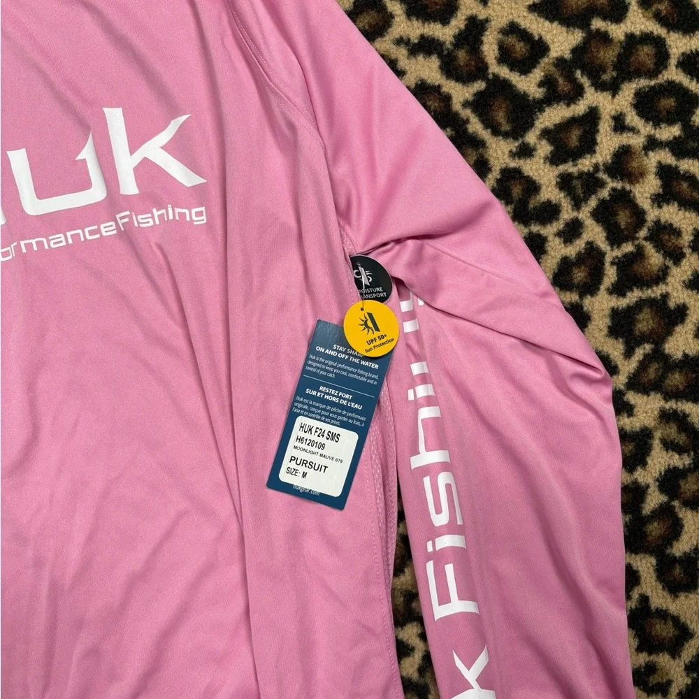 NWT HUK FISHING W Moonlight Mauve Pursuit long sleeve shirt - Picture 2 of 3